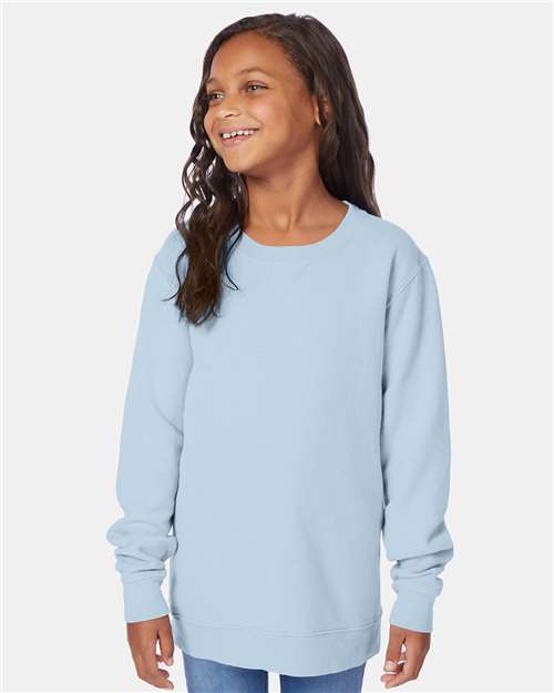 Custom Embroidered  ComfortWash by Hanes Garment-Dyed Youth Crewneck Sweatshirt GDH475  