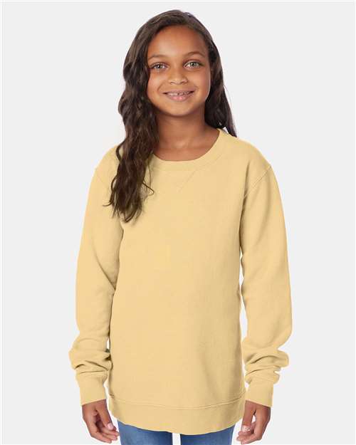 Custom Embroidered  ComfortWash by Hanes Garment-Dyed Youth Crewneck Sweatshirt GDH475  