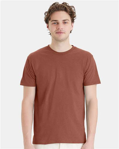 Custom Embroidered  Hanes Perfect-T T-Shirt 4980 Canyon Rock Brown