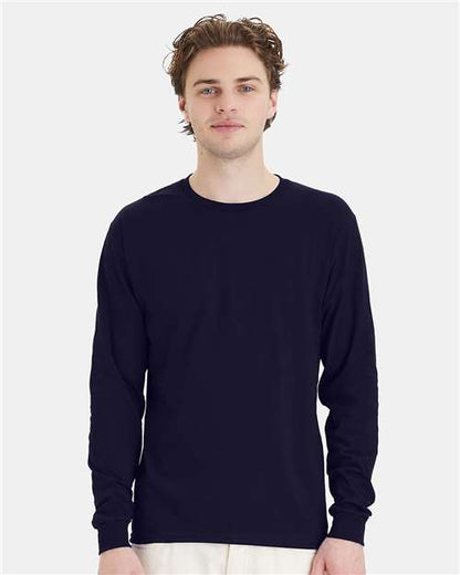 Hanes Essential-T Long Sleeve T-Shirt 5286 Athletic Navy
