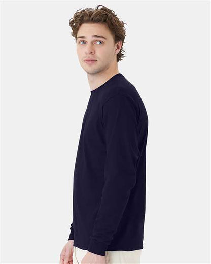 Hanes Essential-T Long Sleeve T-Shirt 5286 Athletic Navy
