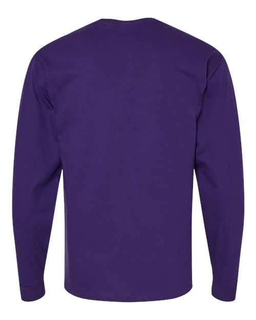 Hanes Essential-T Long Sleeve T-Shirt 5286 Athletic Purple