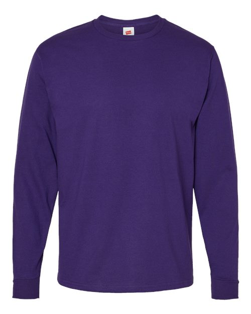 Hanes Essential-T Long Sleeve T-Shirt 5286 Athletic Purple