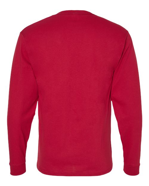 Hanes Essential-T Long Sleeve T-Shirt 5286 Athletic Crimson
