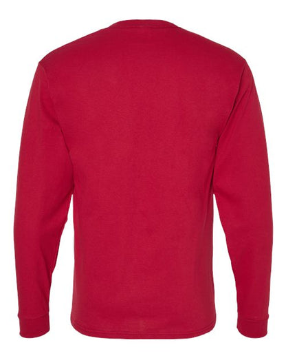 Hanes Essential-T Long Sleeve T-Shirt 5286 Athletic Crimson