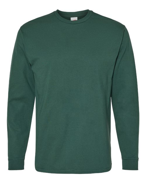 Hanes Essential-T Long Sleeve T-Shirt 5286 Athletic Dark Green