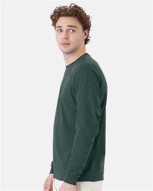 Hanes Essential-T Long Sleeve T-Shirt 5286 Athletic Dark Green