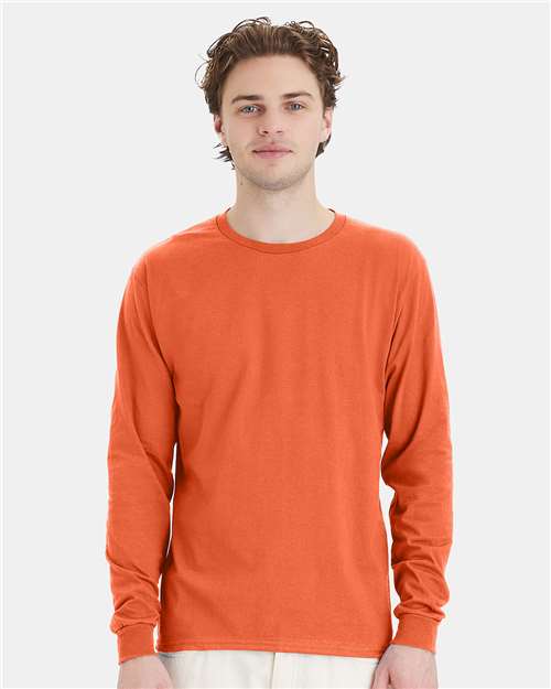 Hanes Essential-T Long Sleeve T-Shirt 5286 Texas Orange