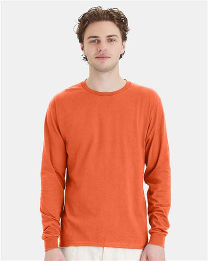 Hanes Essential-T Long Sleeve T-Shirt 5286 Texas Orange