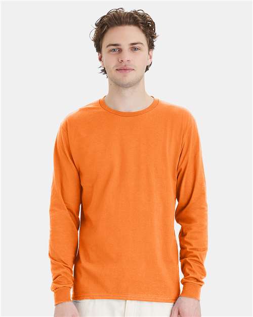 Hanes Essential-T Long Sleeve T-Shirt 5286 Tennessee Orange
