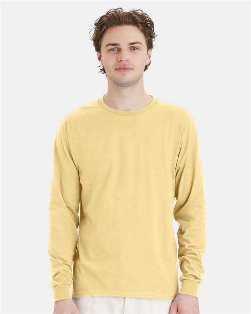 Hanes Essential-T Long Sleeve T-Shirt 5286 Athletic Gold