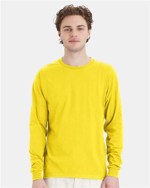 Hanes Essential-T Long Sleeve T-Shirt 5286 Athletic Yellow