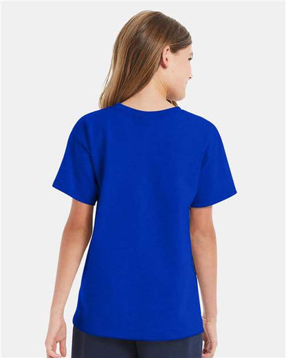 Hanes Essential-T Youth T-Shirt 5480 Athletic Royal