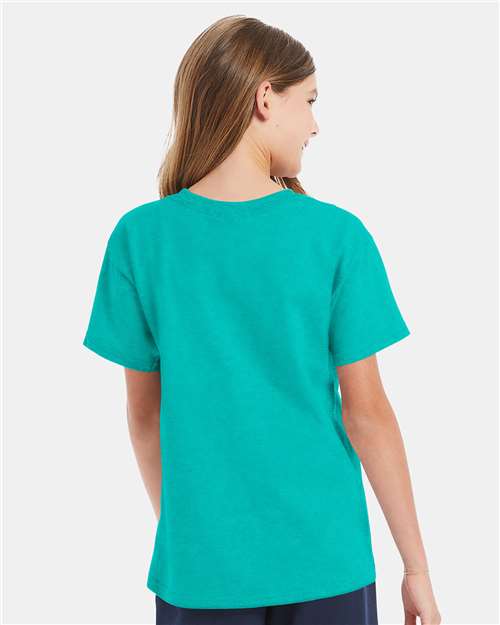 Hanes Essential-T Youth T-Shirt 5480 Athletic Teal