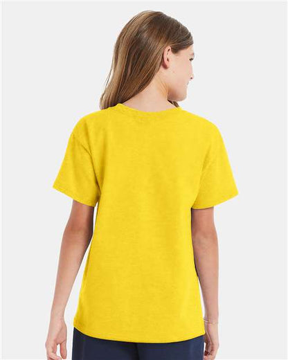 Hanes Essential-T Youth T-Shirt 5480 Athletic Yellow