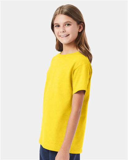 Hanes Essential-T Youth T-Shirt 5480 Athletic Yellow