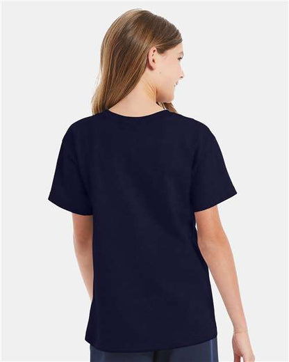 Hanes Essential-T Youth T-Shirt 5480 Athletic Navy