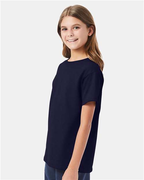Hanes Essential-T Youth T-Shirt 5480 Athletic Navy
