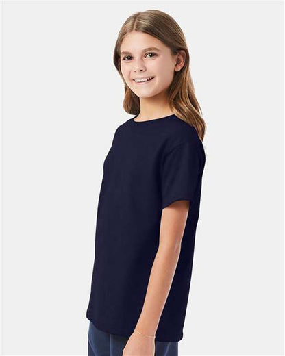 Hanes Essential-T Youth T-Shirt 5480 Athletic Navy