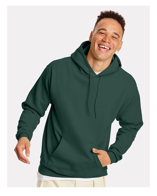 Custom Embroidered  Hanes Ecosmart® Hooded Sweatshirt P170 Athletic Dark Green
