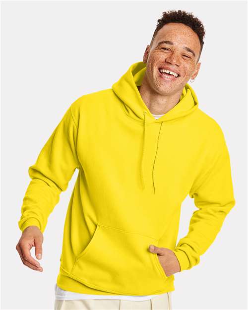 Custom Embroidered  Hanes Ecosmart® Hooded Sweatshirt P170 Athletic Yellow