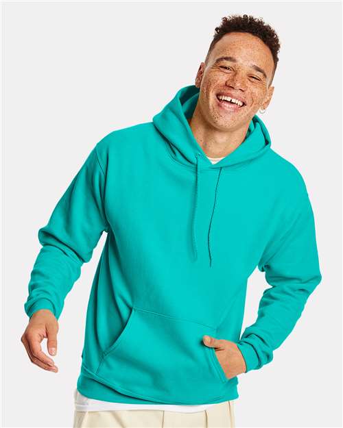Custom Embroidered  Hanes Ecosmart® Hooded Sweatshirt P170 Athletic Teal
