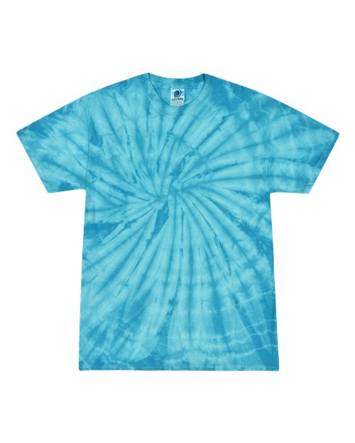 Colortone Youth Multi-Color Tie-Dyed T-Shirt 1000Y Spider Turquoise