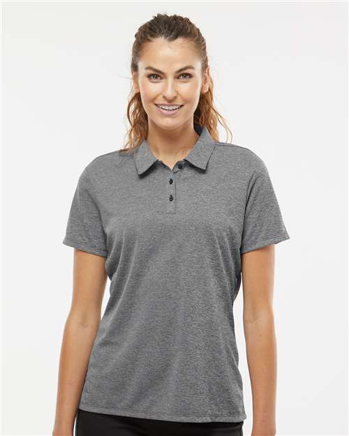 Adidas Women's Heathered Polo A583 Custom Embroidered Business Logo