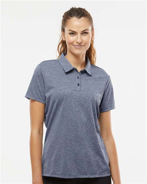 Adidas Women's Heathered Polo A583 Custom Embroidered Business Logo