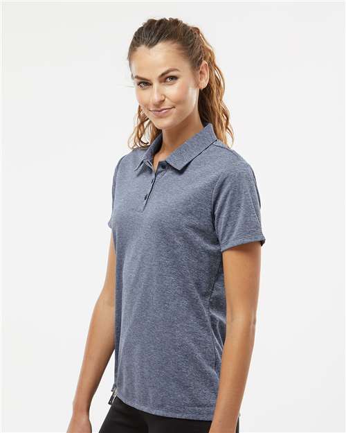 Adidas Women's Heathered Polo A583 Custom Embroidered Business Logo