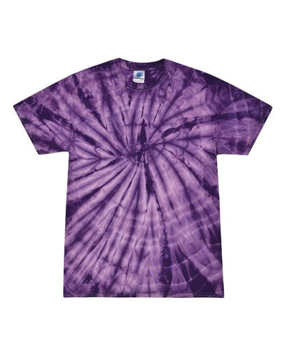 Colortone Youth Multi-Color Tie-Dyed T-Shirt 1000Y Spider Purple