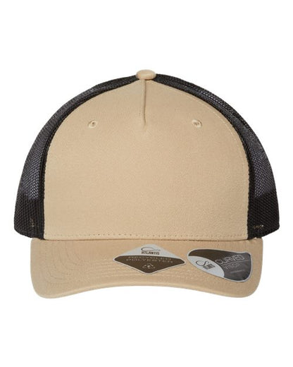 Atlantis Headwear Sustainable Five-Panel Trucker Cap ZION Custom Embroidered Business Logo