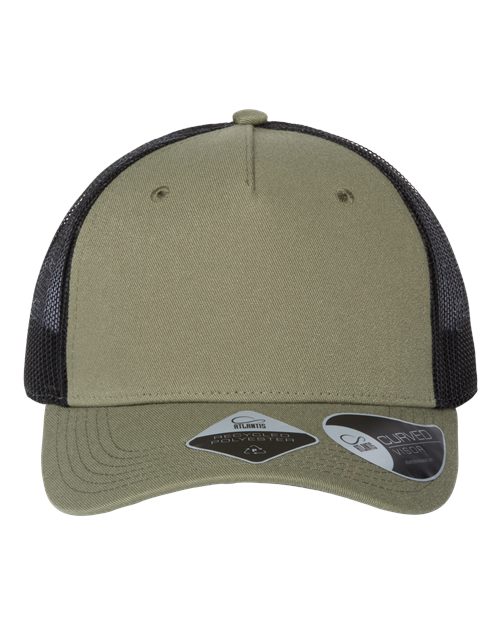 Atlantis Headwear Sustainable Five-Panel Trucker Cap ZION Custom Embroidered Business Logo