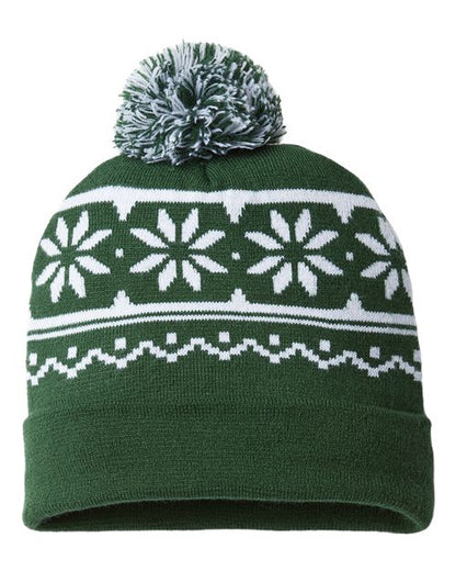 CAP AMERICA USA-Made Snowflake Beanie RKF12 Custom Embroidered Business Logo