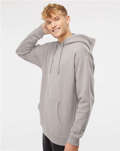 Independent Trading Co. Heavyweight Hooded Sweatshirt IND4000 Cement Custom Embroidered Business Logo