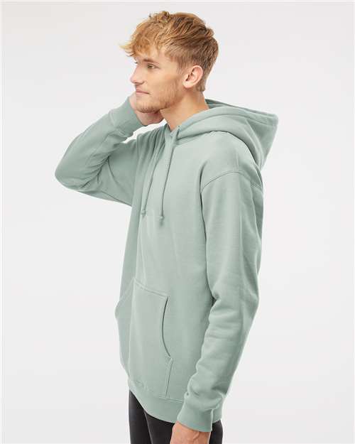 Independent Trading Co. Heavyweight Hooded Sweatshirt IND4000 Dusty Sage Custom Embroidered Business Logo