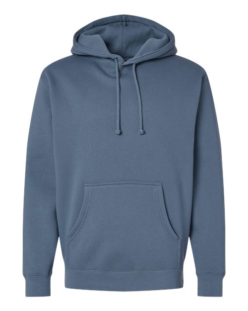 Independent Trading Co. Heavyweight Hooded Sweatshirt IND4000 Storm Blue Custom Embroidered Business Logo