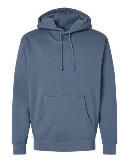 Independent Trading Co. Heavyweight Hooded Sweatshirt IND4000 Storm Blue Custom Embroidered Business Logo