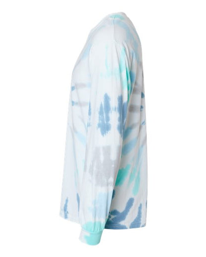 Colortone Tie-Dyed Long Sleeve T-Shirt 2000 Glacier