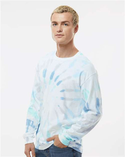 Colortone Tie-Dyed Long Sleeve T-Shirt 2000 Glacier