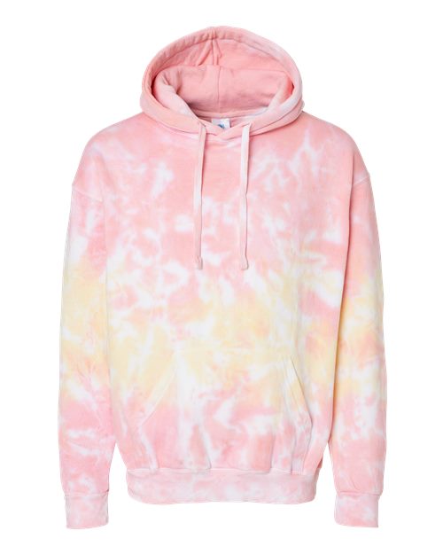 Colortone Tie-Dyed Hooded Sweatshirt 8777 Funnel Cake
