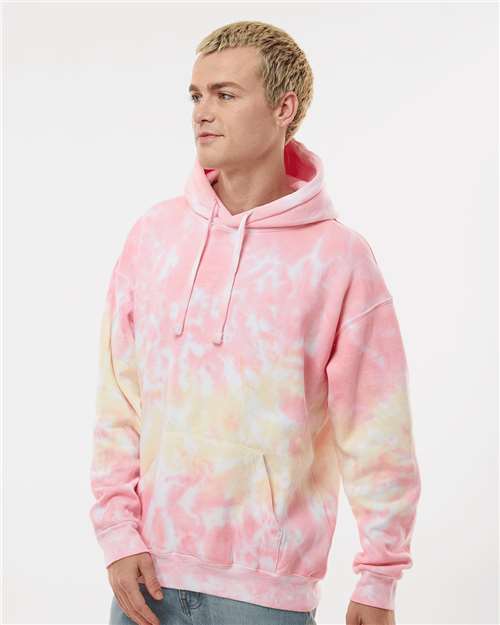 Colortone Tie-Dyed Hooded Sweatshirt 8777 Funnel Cake
