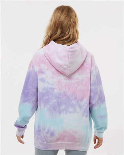 Colortone Tie-Dyed Hooded Sweatshirt 8777 Cotton Candy