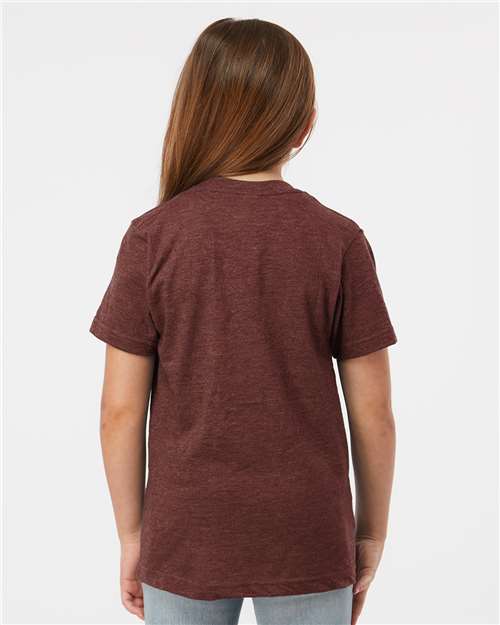 Tultex Youth Fine Jersey T-Shirt 235 Heather Burgundy