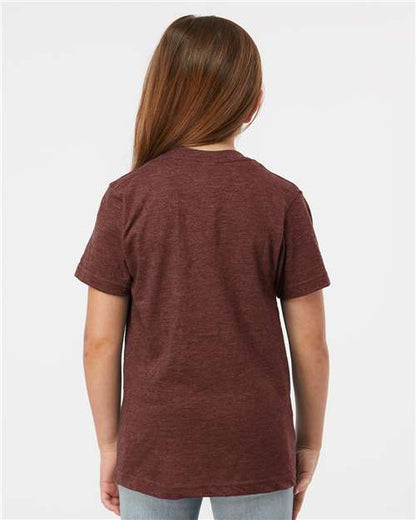 Tultex Youth Fine Jersey T-Shirt 235 Heather Burgundy