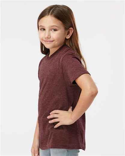 Tultex Youth Fine Jersey T-Shirt 235 Heather Burgundy
