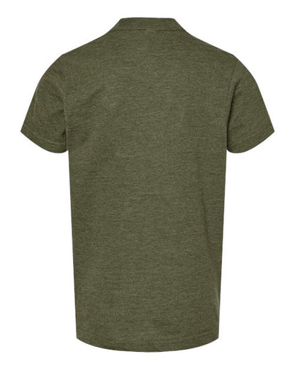 Tultex Youth Fine Jersey T-Shirt 235 Heather Military Green