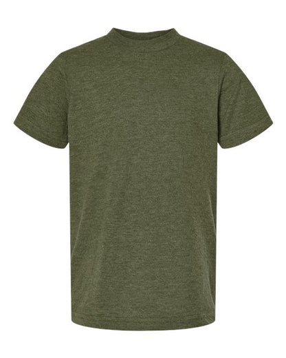 Tultex Youth Fine Jersey T-Shirt 235 Heather Military Green