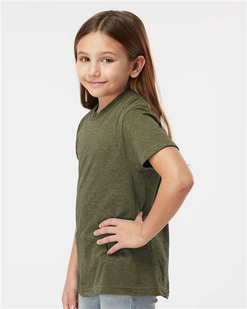 Tultex Youth Fine Jersey T-Shirt 235 Heather Military Green