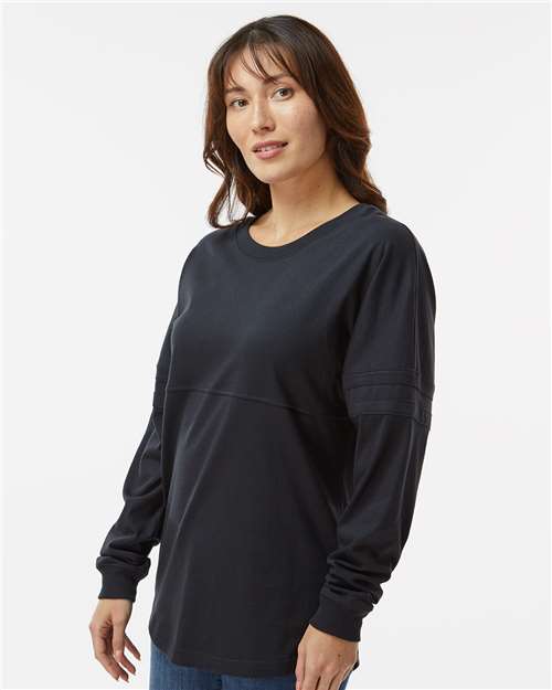 Boxercraft Women's Pom Pom Long Sleeve Jersey T-Shirt BW3514 Black